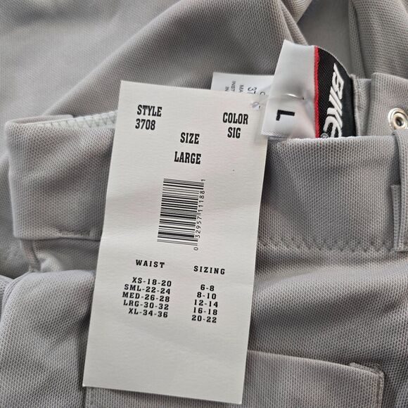 Bike Athletic Baseball Softball Pants Size Large 30" 32" Waist Gray 2 Pairs NWT - Picture 5 of 14